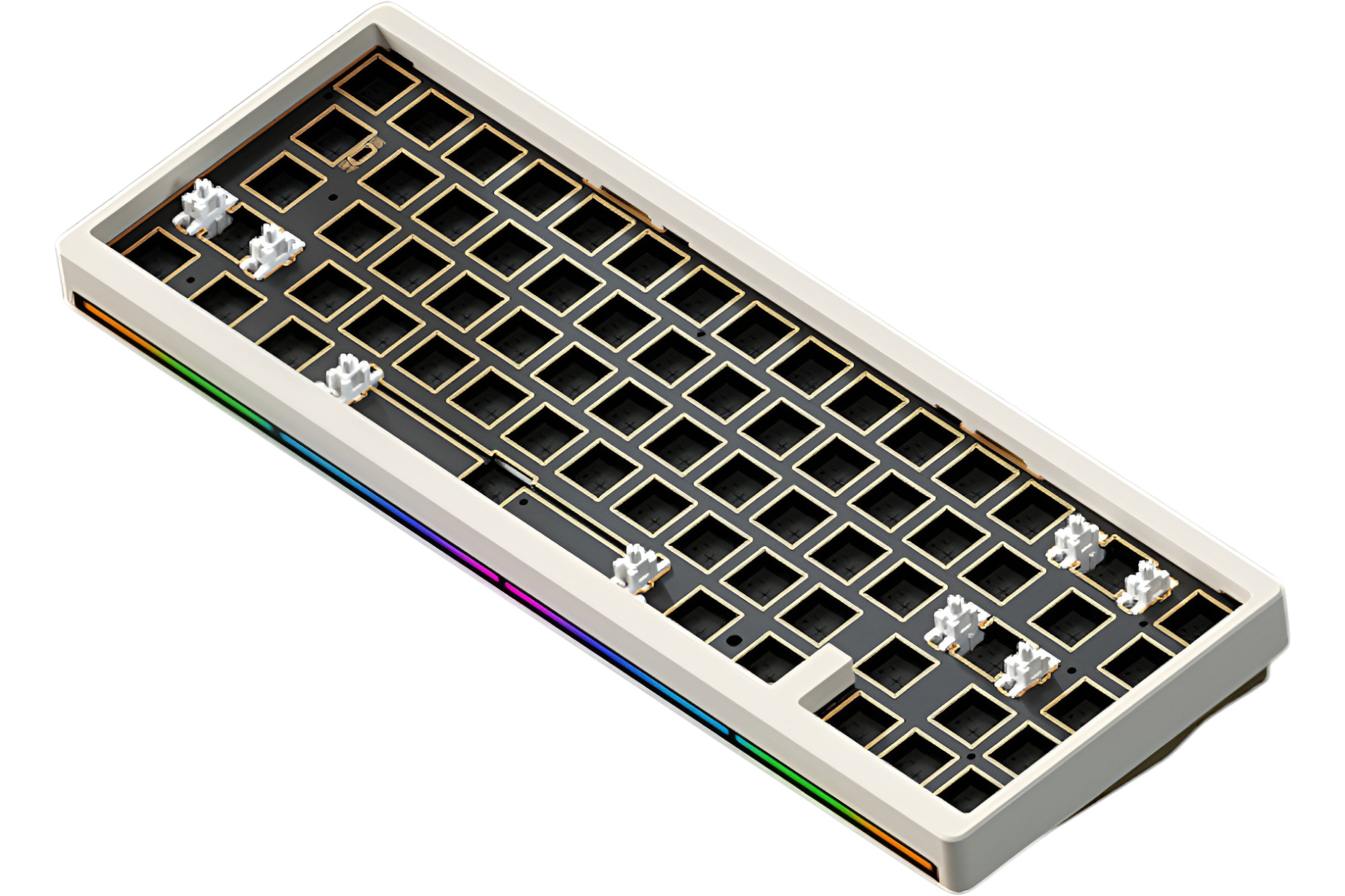 Weikav Nut65 Cu Wireless 65% Barebones - Cream Keyboard · Milktooth